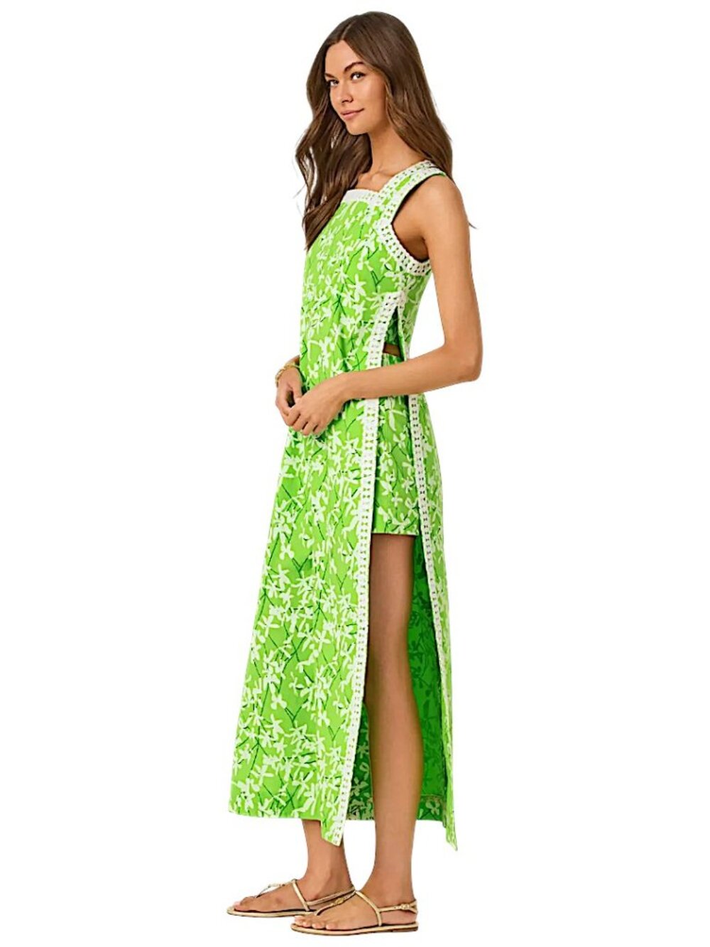 Lilly Pulitzer Tina Maxi with Matching Shorts in Crocodile Green NWT - Size 2